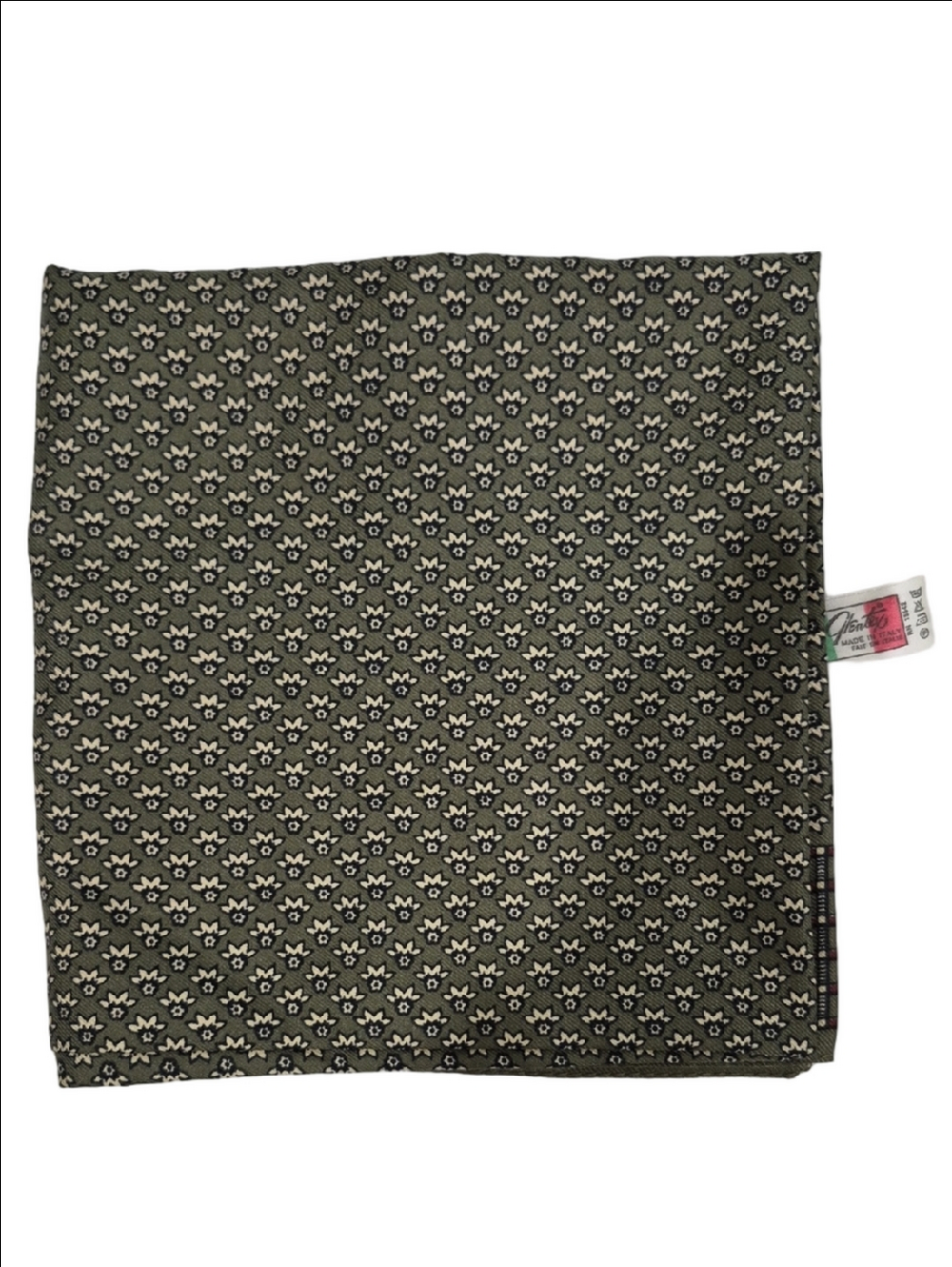 Glentex Olive Geometric Squar Shape Scarf